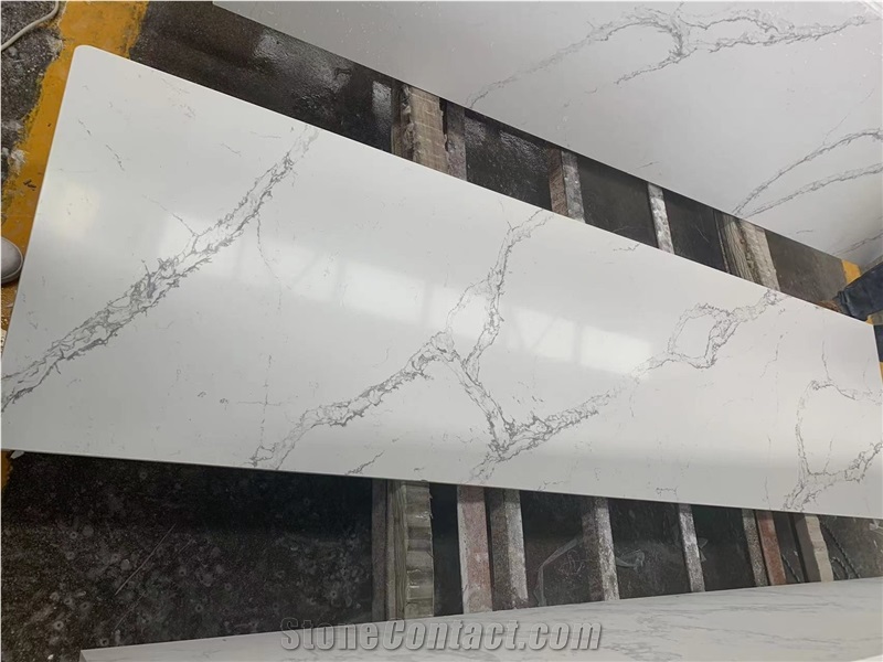 Carrara White Quartz Stone Slabs For America