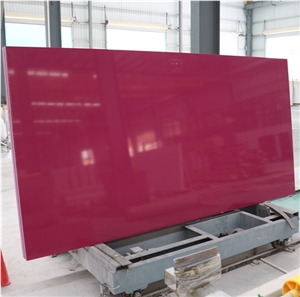 China Pure Dark Rosy Quartz Slabs From Xzx-Stone