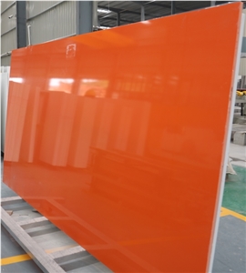Dark Orange Quartz Slabs From Xzx-Stone