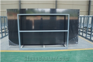 Pure Black Quartz Big Slab From Xzx-Stone