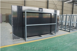 Pure Black Quartz Big Slab From Xzx-Stone