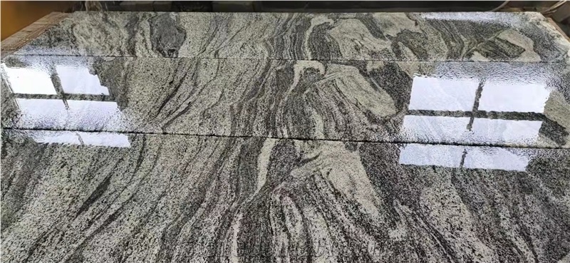 2Cm Thick China Juparana Grey And White Granite Slabs