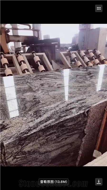 2Cm Thick China Juparana Grey And White Granite Slabs