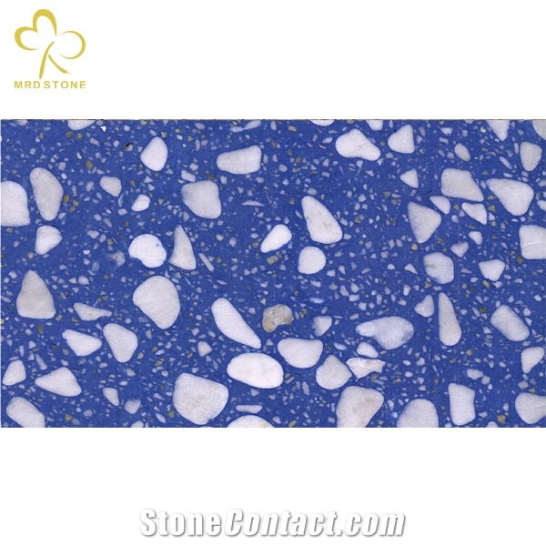 Luxury Home Wall  Floor Decoration Grey Terrazzo Slab