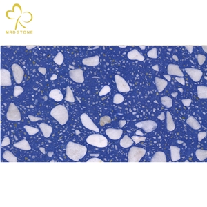 Luxury Home Wall  Floor Decoration Grey Terrazzo Slab