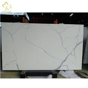 Nano Glass Crystallzied Calacatta White Marble Veins