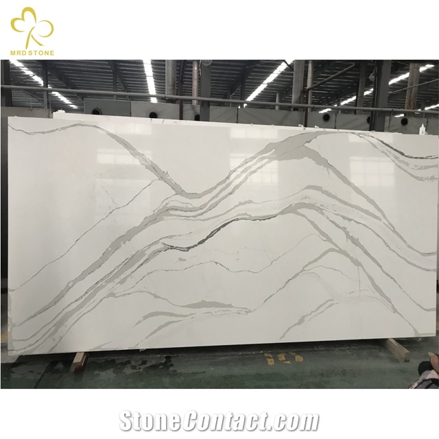 Quartz Calacatta Big Slabs High Quality Gold Marble Slab