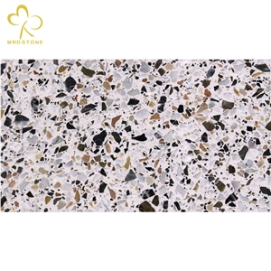 Top Manufacturer  Sale Artificial Stone White Terrazzo Slab