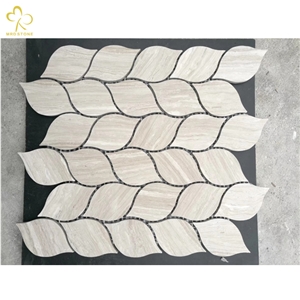 Backsplash Mosaic Carrara White Marble Wall Mosaic Tile