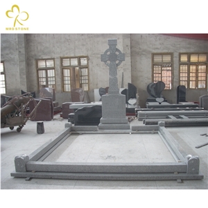 Flower Carved Cross G603 Ireland Granite Monument
