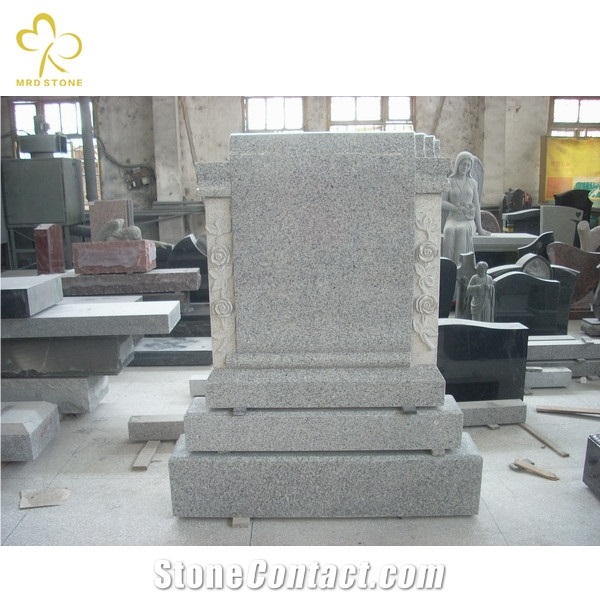 Flower Carved Cross G603 Ireland Granite Monument