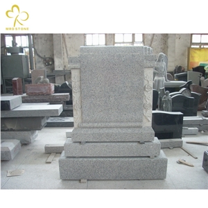 Flower Carved Cross G603 Ireland Granite Monument