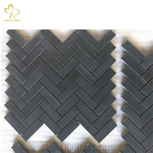Herringbone Grey Marble Mosaic Kitchen Wall Tile