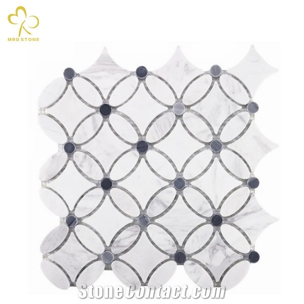 Natural White Grey Marble Stone Mosaic