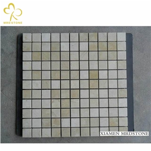 Square Shape Mosaic Tiles Nature Stone Tiles Brown Color