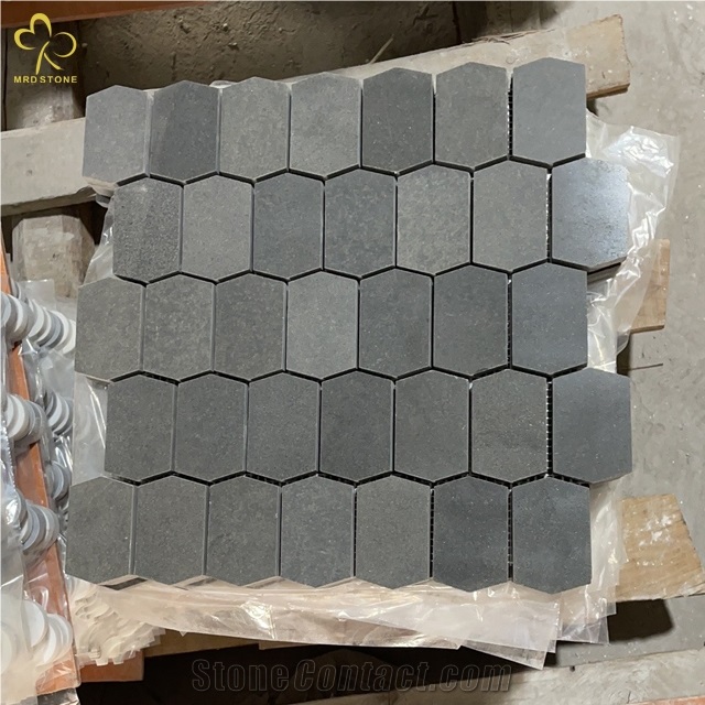 Subway Mosaic Natural Stone Grey Marble Floor Mosaic Tile