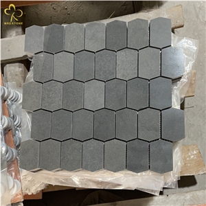 Subway Mosaic Natural Stone Grey Marble Floor Mosaic Tile