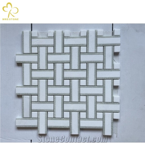 White Marble Mosaic Stone Tile With Different Design