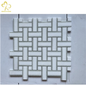 White Marble Mosaic Stone Tile With Different Design