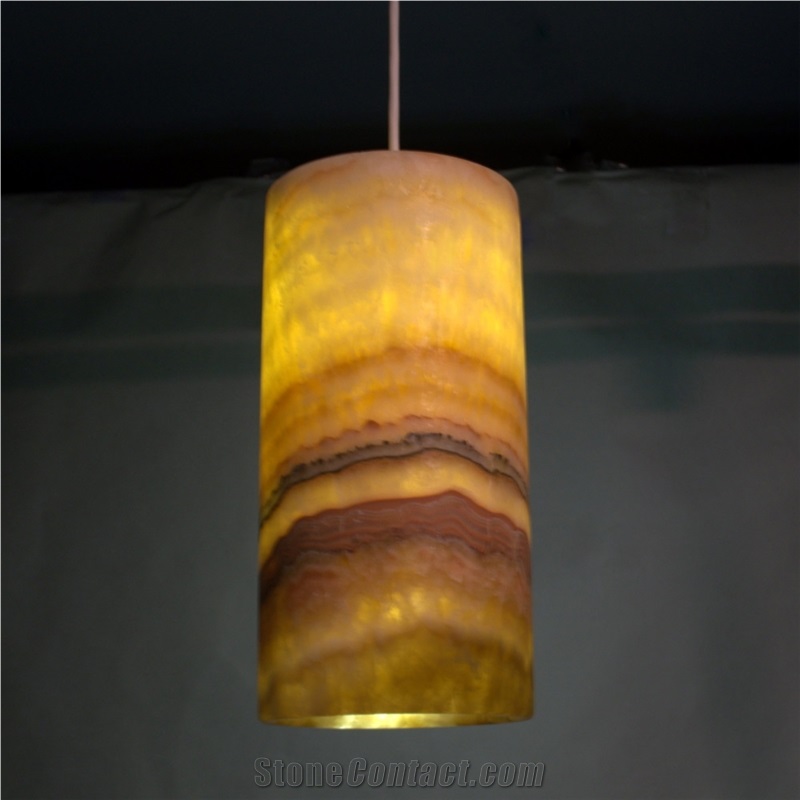 Backlit Onyx Ceiling Transparent Lamp