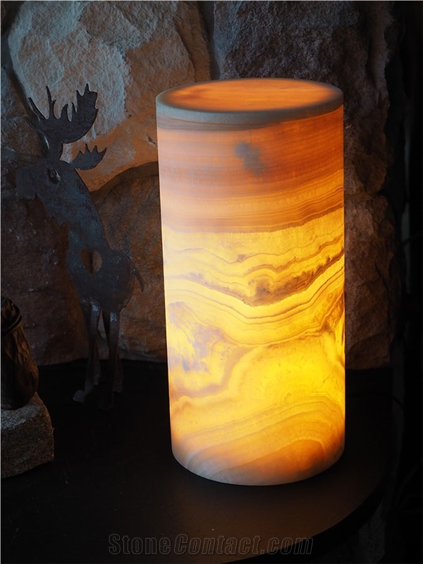 Backlit Onyx Ceiling Transparent Lamp