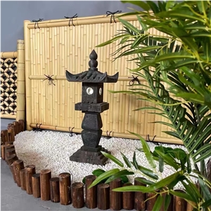 Black Basalt Garden Lamps Asian Style
