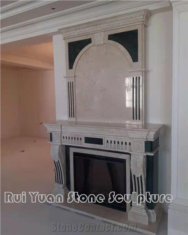 Factory Supplier Customized Villa Project Fireplace Mantel