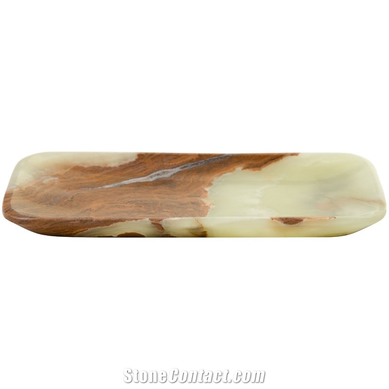 Green Onyx Luxurious Coffee Cups With Tray
