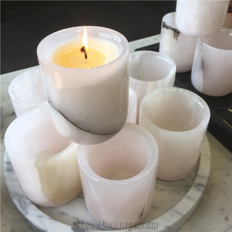 Natural Stone Candle Jars Interior Design Products