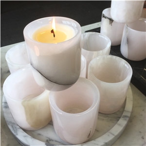 Natural Stone Candle Jars Interior Design Products