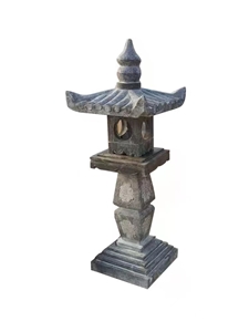 Rust Granite Asian Style Garden Traditional Lamps