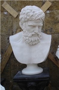 White Marble Head Status Sculpture Busts Interior Design