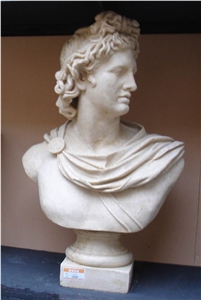White Marble Head Status Sculpture Busts Interior Design