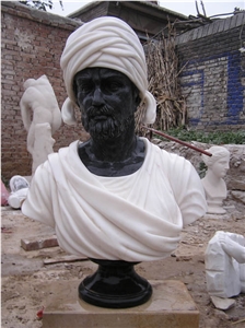 White Marble Head Status Sculpture Busts Interior Design