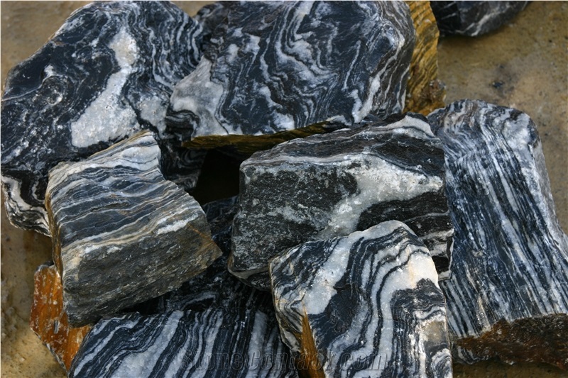 Black Pebble & Gravel, Flouray Black Angel Stone