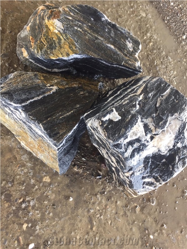 Black Pebble & Gravel, Flouray Black Angel Stone