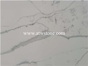 Artificial Calacatta Marble Look Quartz Slabs