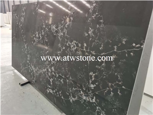 Black Flower Quartz Stone Slabs, Black Quartz Slabs Black Flower Quartz Stone Slabs, Black Quartz Slabs