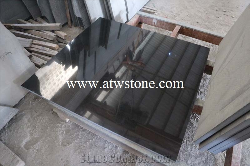 A Quality Mongolian Black Basalt Polished Slabs And Tiles