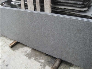 G684 Black Basalt Flamed Basalt Tiles, Basalt Slabs