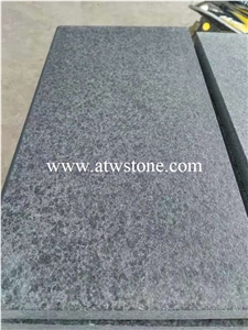 G684 Black Basalt Flamed Basalt Tiles, Basalt Slabs