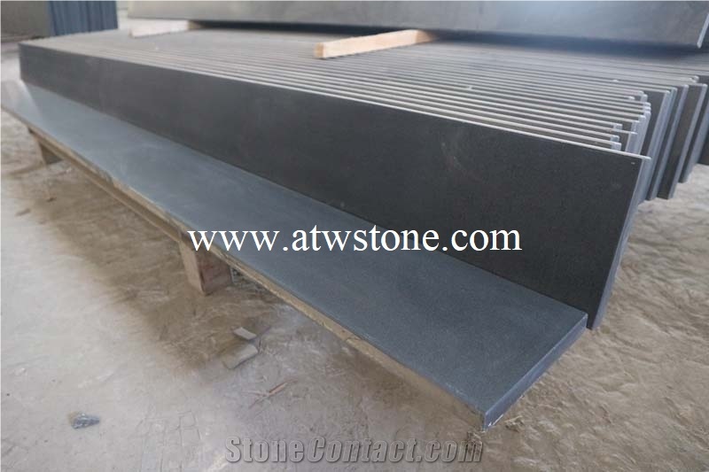 Mongolian Black Basalt Honed Slabs, Basalt Tiles