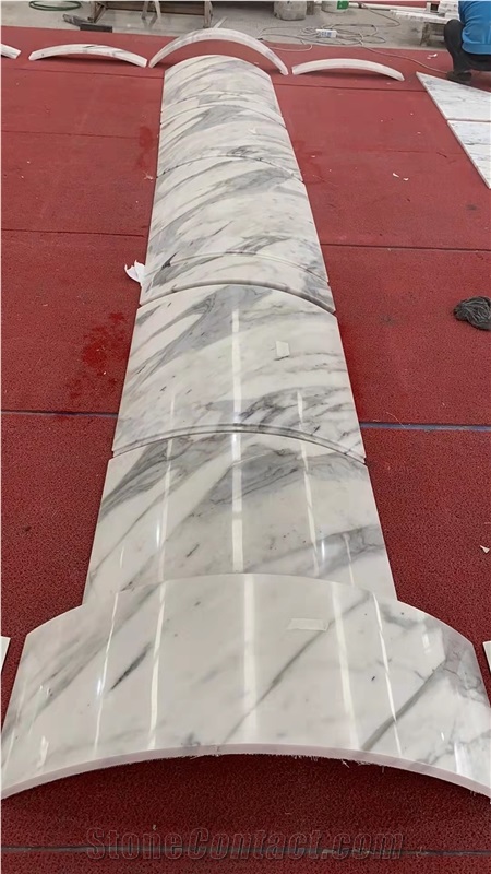 Calacatta White Marble Hollow Column Panel Stone Pillar