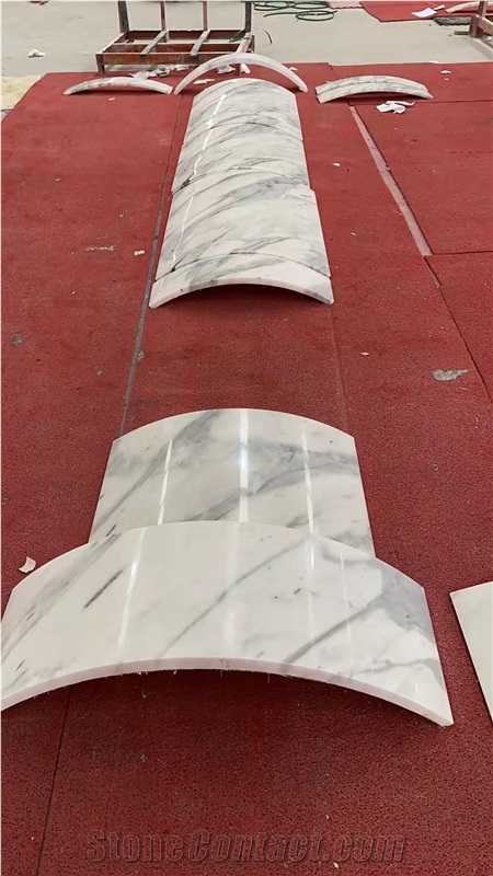 Calacatta White Marble Hollow Column Panel Stone Pillar
