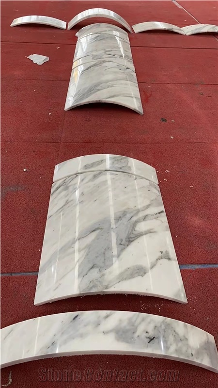 Calacatta White Marble Hollow Column Panel Stone Pillar