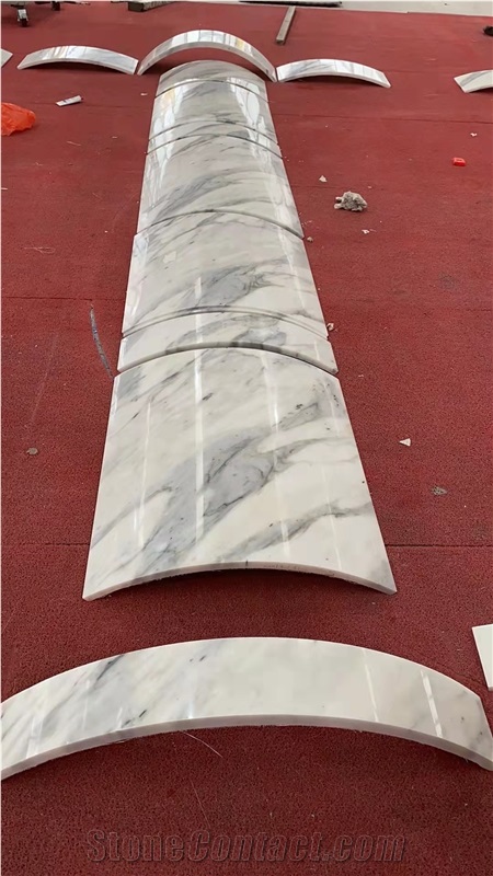 Calacatta White Marble Hollow Column Panel Stone Pillar