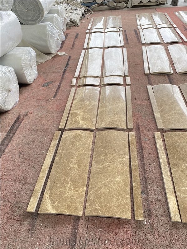 Light Emperador Marble Column Marble Hollow Pillar