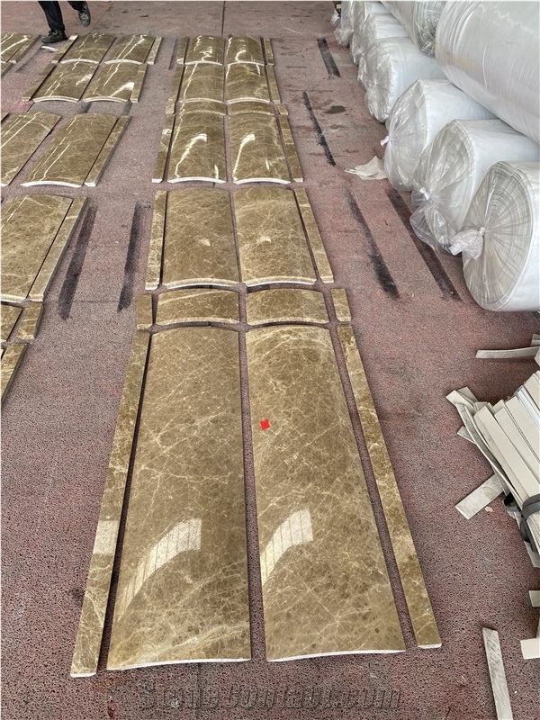 Light Emperador Marble Column Marble Hollow Pillar
