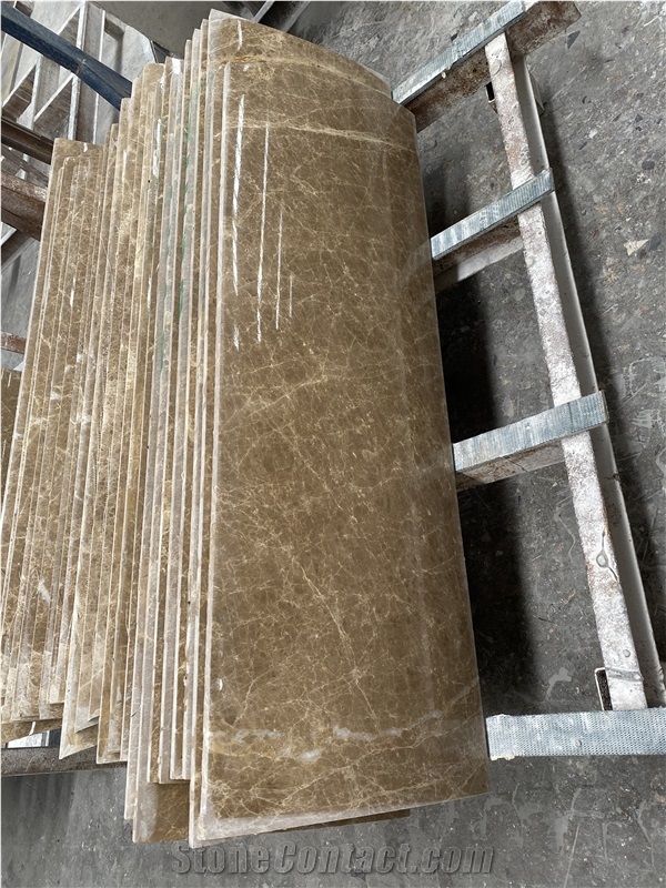 Light Emperador Marble Column Marble Hollow Pillar