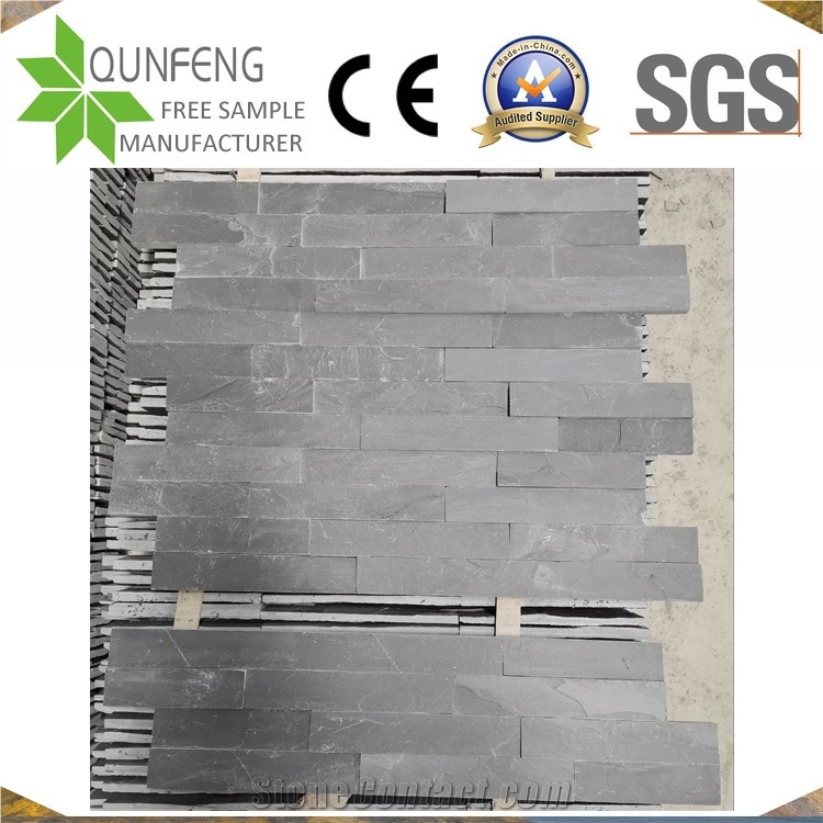 Black Split Face Culture Stone Z China Slate Wall Tiles